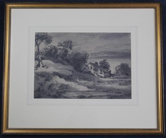 Doctor Thomas Monro (1759-1833) Rustic landscapes, largest 7.5 x 11in.